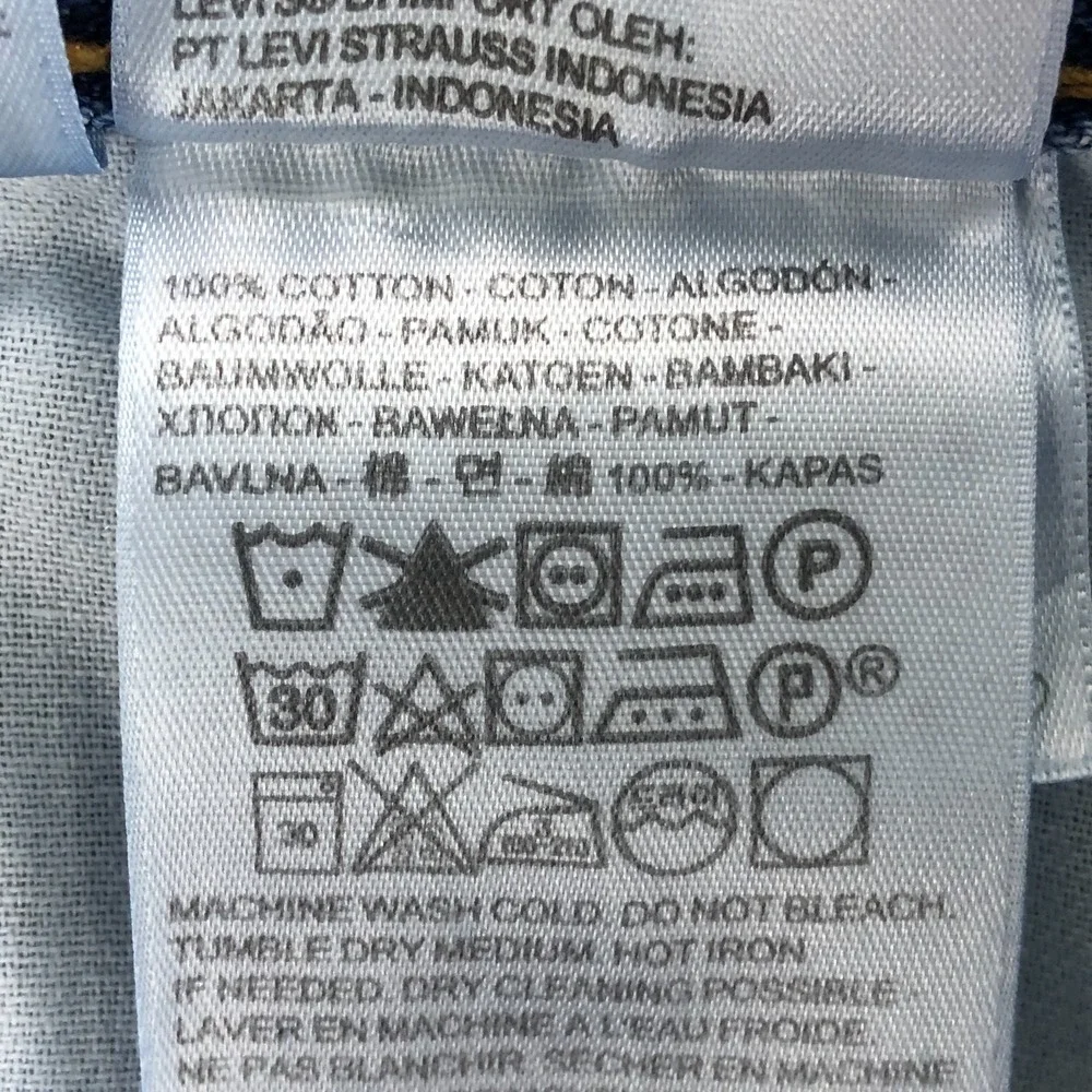 Levis 505 Jeans Mens 38x30 Blue Straight Leg Classic Mid Rise Medium Wash Cotton